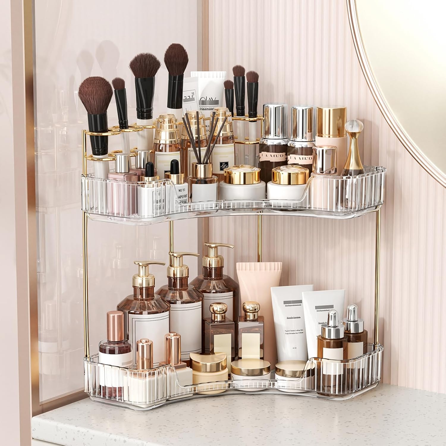 Двухуровневая прозрачная полка – обзор и цена Luxury Gold Skincare